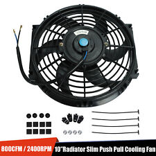 10 Inch Universal Slim Fan Push Pull Electric Radiator Cooling 12v Mount Kit