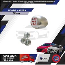 For Honda Acura 1.5 Heavy Weighted 5-speed Manual Silver Chrome Shift Knob