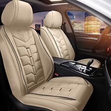 Universal Faux Leather Front Rear Car Seat Covers 5-seats Cushion Full Set