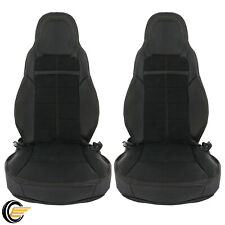 For 05-13 C6 Corvette Driver Passenger Seat Covers Worange Stitching