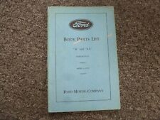 1928-1931 Ford A Coupe Sedan Aa Truck Body Parts Catalog Manual List 1929 1930