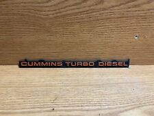 Cummins Turbo Diesel Emblem Approx 11 34