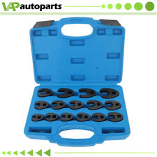 15pcs Crowfoot Flare Nut Wrench Set Metric Tool Kit For 38 12