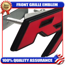 For Rt Front Grill Emblems Rt Car Truck Badge Red Black Grille Nameplate Letter