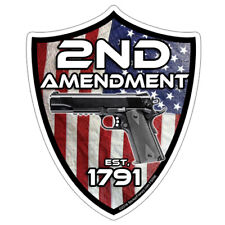 2nd Amendment Shield Sticker - 1791 Usa Gun Car Truck Bumper Vinyl Decal Fs056