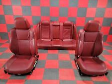 2011-2014 Dodge Charger Front Rear Complete Seat Set Blackred-clxr Leather