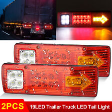 2x Utility Trailer Led Tail Light Kit Truck Stop Brake Rear Turn Indicator Lamp