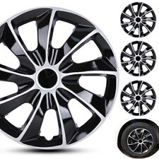 16 Set Of 4 Silverblack Wheel Covers Snap On Hub Caps Fit R16 Tire Steel Rim