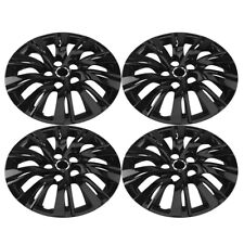 16 Set Of 4 Black Wheel Covers Snap On Full Hub Caps Fit R16 Tire Steel Rim