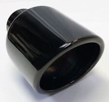 Exhaust Tip 2.25 Inlet 4.50 X 7.75 Wram-45075-225-bc-rs Black Chrome 304 Stainle