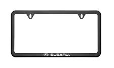 Subaru Logo Slim Line Black License Plate Frame Soa342l153 Wrx Sti New