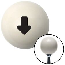 Black Bubble Solid Arrow Down Ivory Shift Knob With 16mm X 1.5 Insert 351