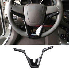 For Chevrolet Cruze 2010-2015 Black Carbon Fiber Steering Wheel Strip Cover Trim