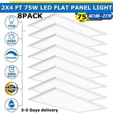 8 Pack 2x4 Led Flat Panel Light Fixture Daylight Drop Ceiling Office Lights 75w