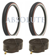 Pair Of Red Line Bicycle Duro Tire Wtubes In 26 X 2.125 Diamond Tread.