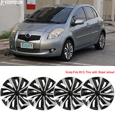 For Toyota Yaris 2000-2024 15 4 Hubcaps Wheel Cover Hub Caps Fits R15 Steel Rim