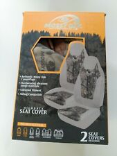 2 Authentic Mossy Oak Camouflage Universal High Back Tough Car Seat Cover Tan