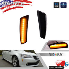 For 2008-2009 Pontiac G8 Gt Gxp Smoked Front Bumper Side Marker Lights Led Lamps