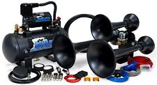 Hornblasters Outlaw Black 127h Loud Train Air Horn Kit For Truck With Compressor