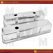 For 58-86 Chevy Small Block 283-305-327-350-400 Tall Smooth Valve Covers Chrome