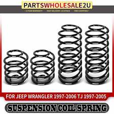 4x Front Rear Coil Springs For Jeep Wrangler 1997-2006 Tj 97-05 2.4l 2.5l 4.0l