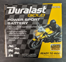 Duralast Gold Agm Etx14l Power Sports Battery Brand New