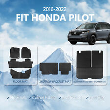 Fit 2016-2022 Honda Pilot Cargo Liners Backrest Mats Floor Mats Trunk Liners Tpe