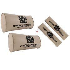 Jp Junction Produce Beige Leather Car Seat Neck Cushion Headrest Shoulder Pad