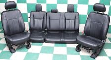 Wear 17 F150 Crew Katzkin Black Dual Manual Front Buckets Backseat Seats Set