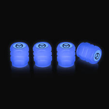 4pcs Car Fluorescent Tire Valve Cap Luminous Stem Cap Accessories For Mazda Blue
