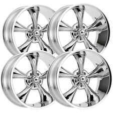 Set Of 4 Staggered-ridler 695 18x818x9.5 5x4.75 0mm Chrome Wheels Rims