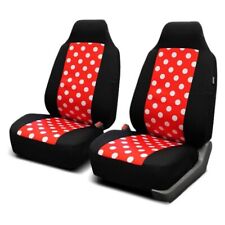 Fh Group Polka Dot Flat Cloth 1st Row Black Red Seat Covers