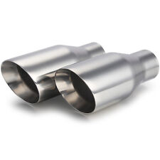 Truck Exhaust Tip 2.5 Inlet 4 Outlet 9 Long Stainless Steel Weld On Polished