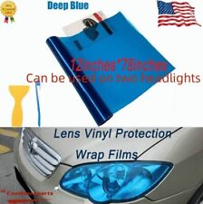 For 12x78 Gloss Deep Blue Film Tint Lens Vinyl Wrap For Headlight Taillight