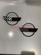1991-96 C4 Corvette Nose And Fuel Gas Door Emblems 91 92 93 94 95 96 Set-pair