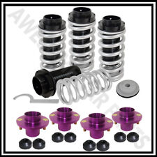 Silver Coilovers Adjustable Spring Kit Purple Suspension Top Hat For 88-00 Civic