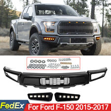 Raptor Style Gray Front Bumper Cover W Led Drl Fit For Ford F-150 Xlt 2015-2017