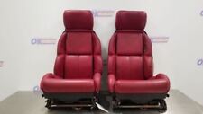 1989 Chevy Corvette C4 Convertible Power Front Seat Set Left Right Red Leather