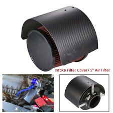 New 2.5-3.5 Cone Stainless Steel Heat Shield Air Intake Filter Cover Universal