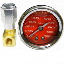 Red 1 12 100psi Fuel Pressure Gauge For Gm Chevy Ls1 Ls2 Ls6 Lt1 L98