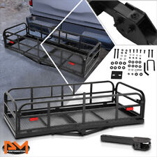 Fit 2 Tow Hitch Receiver Mild Steel Fold-up Cargo Box Luggage Carrier Basket