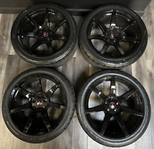 20 Project 6gr Seven Spoke Gloss Black Wheels Tires Mustang S650 S550 S197