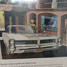 1964 Pontiac Bonneville  Wide-track V-8 Ad Print General Motors Gm Futurama