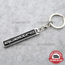Audi Quattro Sport Alloy Car Home Key Nameplate Keychain Ring Strap Decorate