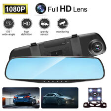 Dual Lens 1080p Full Hd Car Auto Dvr Mirror Dash Cam Recorderrear View Camera