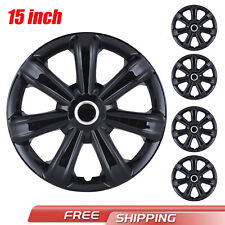 15 Inch Black Wheel Covers Set Of 4 15 Wheel Trim Covers Hub Cap Plastic Abs