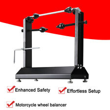 Portable Motorcycle Bike Wheel Balancer Tire Stand W Adjustable Centering Cones