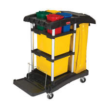 Rubbermaid Commercial Products Fg9t7400bla Microfiber Janitor Cart44h34 Gal C