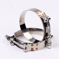 2 Pcs 4 Inch Stainless Steel T Bolt Clamp Turbo Intake Silicone Hose Clamp