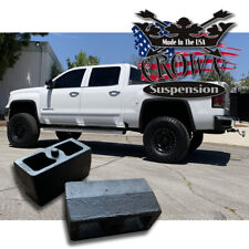 3 Rear Leveling Lift Blocks For Chevrolet Silverado Gmc Sierra Hd Steel Kit